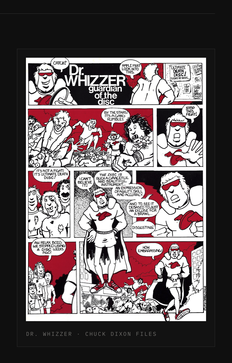 Dr. Whizzer comic artwork by Chuck Dixon